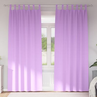 vidaXL Verdunkelungs-Vorhänge mit Ringen 2 pcs Lila 260 x 140 cm
