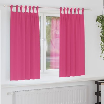 vidaXL Verdunkelungs-Vorhänge mit Ringen 2 pcs Helles Pink
