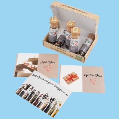 Tasty Pott Dank Box - Alles Gute | Gewürz-Geschenkset | 11 verschiedene Kombinat