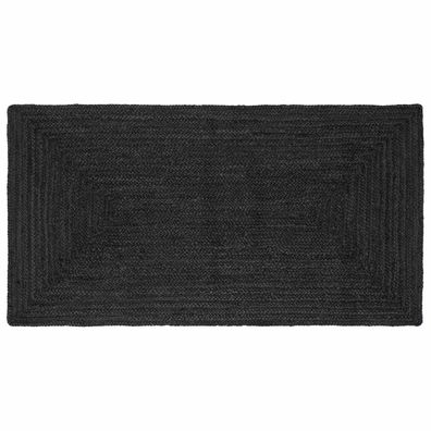 vidaXL Bereichsteppiche Rechtwinklig Dunkelgrau 80 x 150 cm Jute