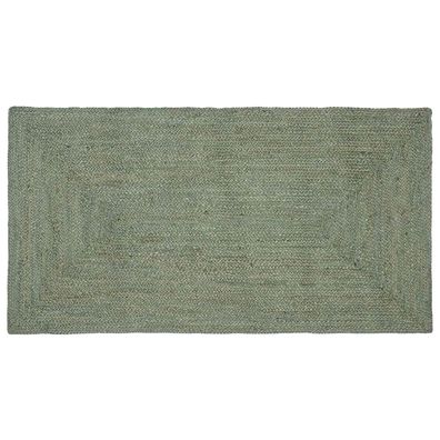 vidaXL Bereichsteppiche Rechtwinklig Olive Grün 80 x 150 cm Jute