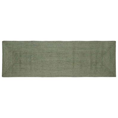 vidaXL Bereichsteppiche Rechtwinklig Olive Grün 80 x 200 cm Jute