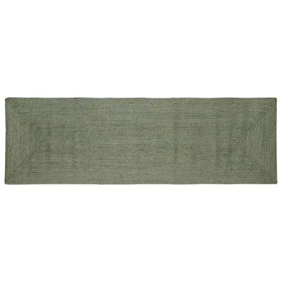 vidaXL Bereichsteppiche Rechtwinklig Olive Grün 80 x 300 cm Jute