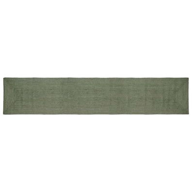 vidaXL Bereichsteppiche Rechtwinklig Olive Grün 80 x 400 cm Jute