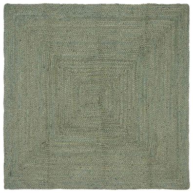 vidaXL Bereichsteppiche Rechtwinklig Olive Grün 120 x 120 cm Jute