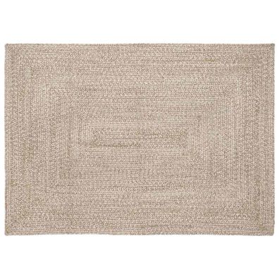 vidaXL Bereichsteppiche Natürlich und Weiß 140 x 200 cm Jute