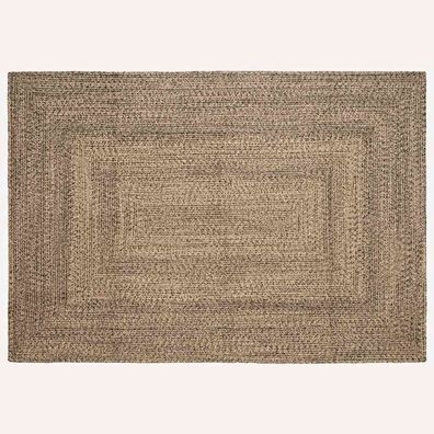 vidaXL Bereichsteppiche Natürlich und Schwarz 200 x 290 cm Jute