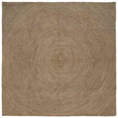 vidaXL Bereichsteppiche Grau 240 x 240 cm Jute