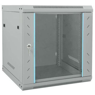 vidaXL Netzwerkschrank mit Speicher Grau 53 x 60 x 60 cm Stahl