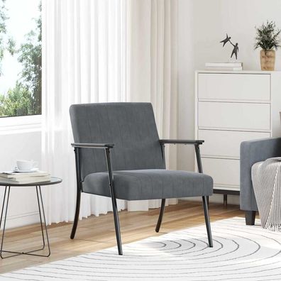 vidaXL Sessel Dunkelgrau 59 x 75 x 78 cm Samt