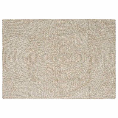 vidaXL Bereichsteppiche Natürlich und Weiß 120 x 170 cm Jute