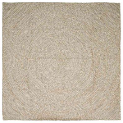 vidaXL Bereichsteppiche Natürlich und Weiß 200 x 200 cm Jute