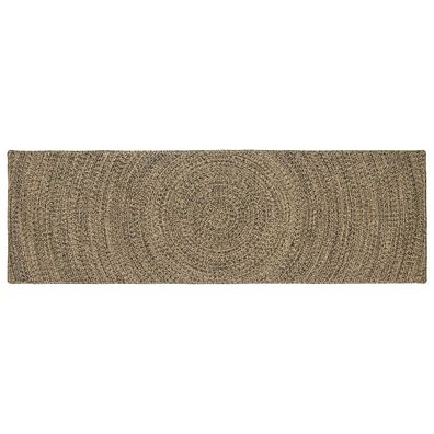 vidaXL Bereichsteppiche Natürlich und Schwarz 80 x 300 cm Jute