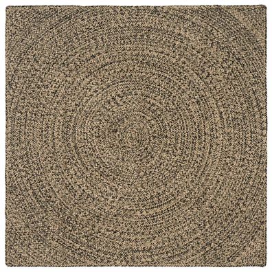 vidaXL Bereichsteppiche Natürlich und Schwarz 160 x 160 cm Jute