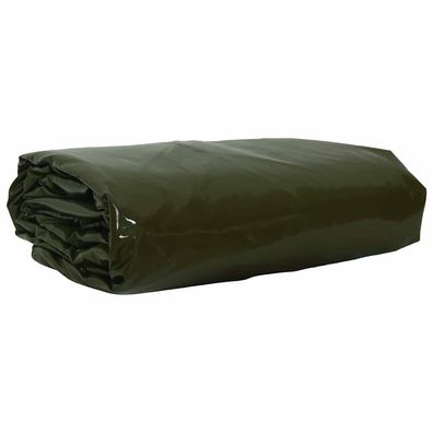 vidaXL Plane 650g / m² Olive Grün 3 x 4 m Canvas mit PVC-Beschichtung