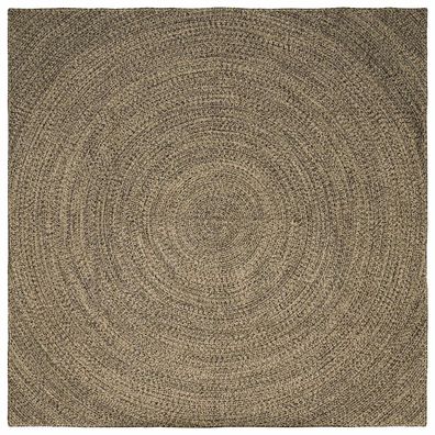 vidaXL Bereichsteppiche Natürlich und Schwarz 300 x 300 cm Jute