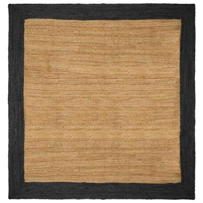 vidaXL Bereichsteppiche Dunkelgrau 240 x 240 cm Jute