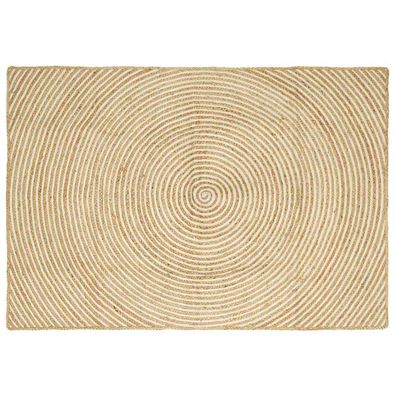 vidaXL Bereichsteppiche Weiß 120 x 170 cm Jute