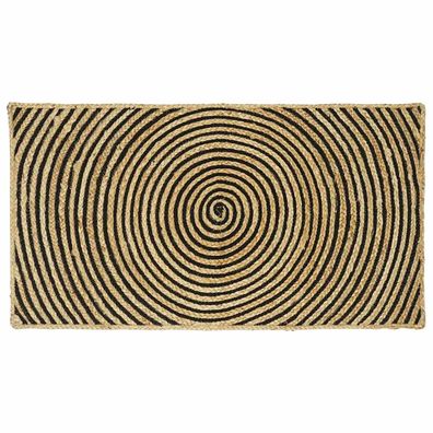 vidaXL Bereichsteppiche Schwarz 60 x 110 cm Jute