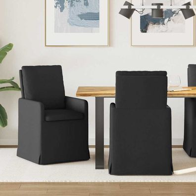 vidaXL Esszimmerstühle 2 pcs Schwarz 57 x 67 x 98 cm Stoff