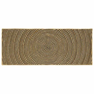 vidaXL Bereichsteppiche Schwarz 80 x 200 cm Jute