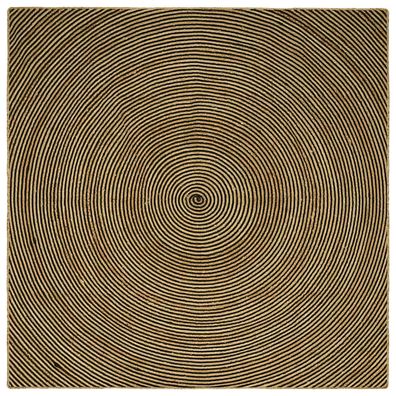 vidaXL Bereichsteppiche Schwarz 200 x 200 cm Jute