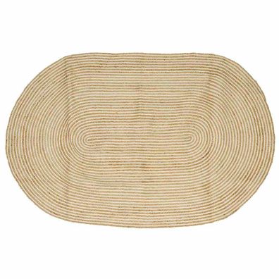 vidaXL Bereichsteppiche Natürlich und Weiß 205 x 305 cm Jute