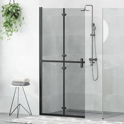 vidaXL Walk-In Duschwand Schwarz 90 x 6.5 x 190 cm