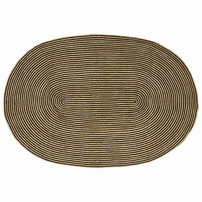 vidaXL Bereichsteppiche Natürlich und Schwarz 152 x 245 cm Jute
