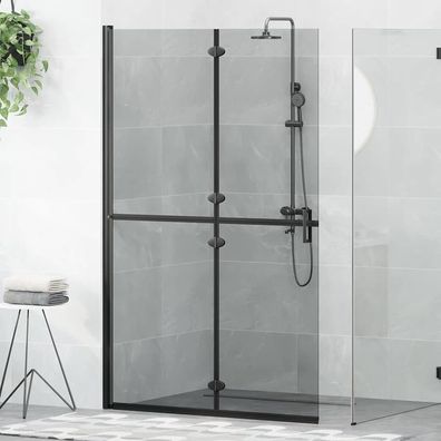 vidaXL Walk-In Duschwand Schwarz 120 x 6,5 x 190 cm