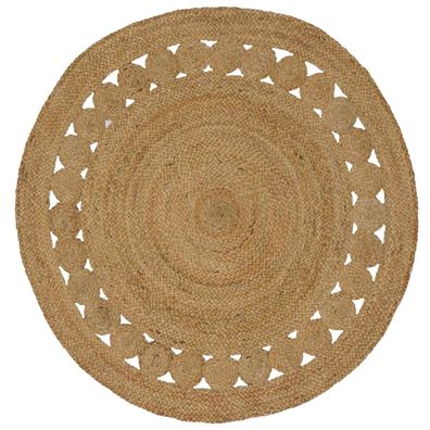 vidaXL Bereichsteppiche Natur Ø 120 cm Jute