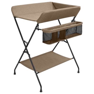Wickeltisch Eisen Taupe vidaXL 120x50 cm