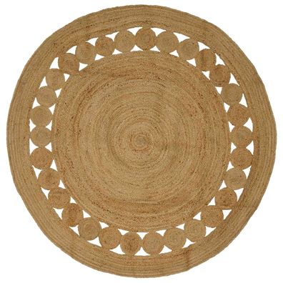 vidaXL Bereichsteppiche Natur Ø 210 cm Jute