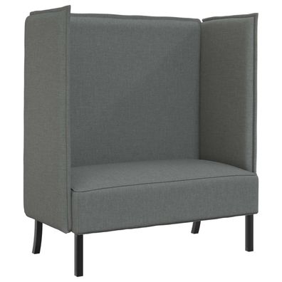 vidaXL Hoher Rücken Sofa 101cm Dunkelgrau Stoff