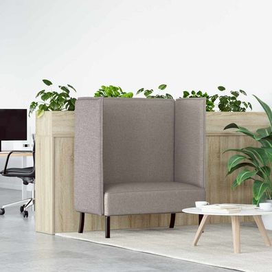 vidaXL Hoher Rücken Sofa 101cm Taupe Stoff