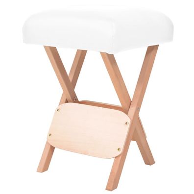 Massage-Klapphocker 12 cm Sitzhöhe weiß