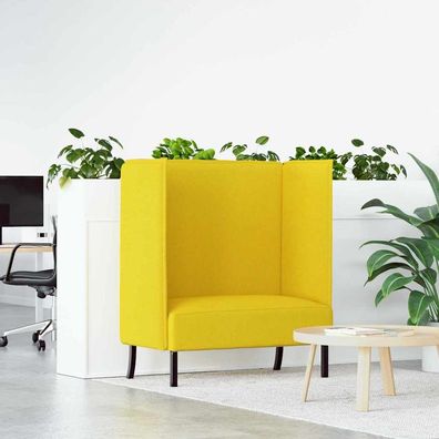 vidaXL Hoher Rücken Sofa 101cm Hellgelb Stoff