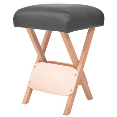 Massage-Klapphocker 12 cm Sitzhöhe schwarz