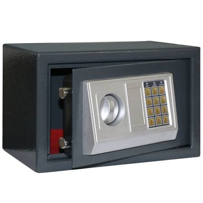 vidaXL Digitaler Safe mit Schloss Dunkelgrau 31 x 20 x 20 cm Stahl