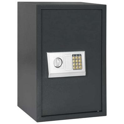 vidaXL Digitaler Safe mit Schloss Dunkelgrau 40 x 35 x 60 cm Stahl