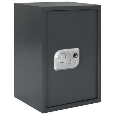 vidaXL Digitaler Safe mit Schloss Dunkelgrau 35 x 31 x 50 cm Stahl