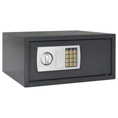 vidaXL Digitaler Safe mit Schloss Dunkelgrau 42 x 37 x 20 cm Stahl
