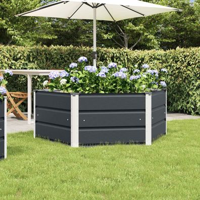 vidaXL Pflanzkübel Anthrazit 129 x 129 x 45 cm Stahl