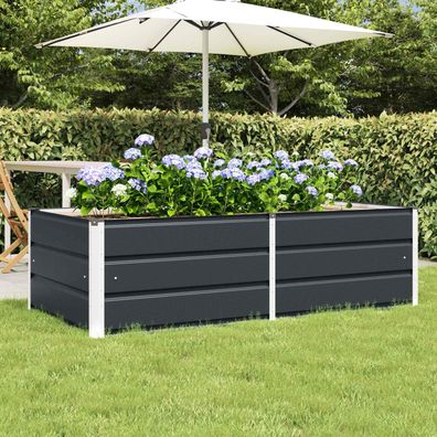 vidaXL Pflanzkübel Anthrazit 160 x 80 x 45 cm Stahl