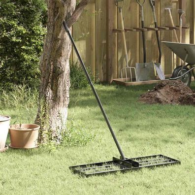 vidaXL Garten Nivellierrechen Schwarz Pulverbeschichteter Stahl
