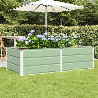 vidaXL Pflanzkübel Grün 160 x 80 x 45 cm Stahl