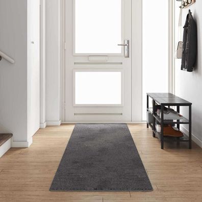 vidaXL Teppichläufer Grau 80 x 400 cm 100% Polypropylen Tuft