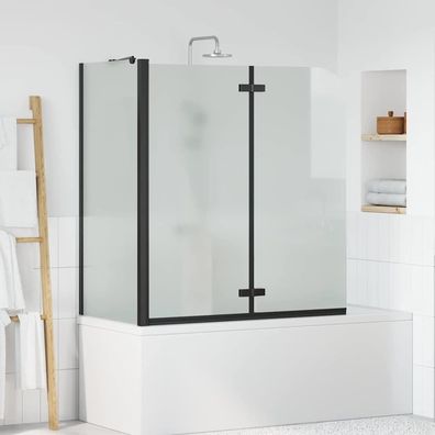 vidaXL Bad-Duschschirm Schwarz 120 x 68 x 130 cm