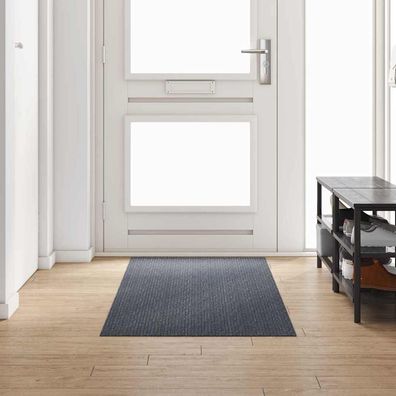 vidaXL Teppichläufer Grau 80 x 250 cm Stoff