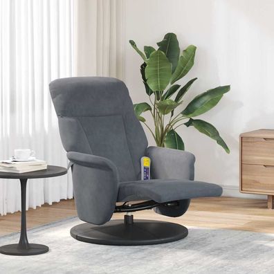 vidaXL Massage Relaxsessel Dunkelgrau 91 x 71 x 105 cm Samt